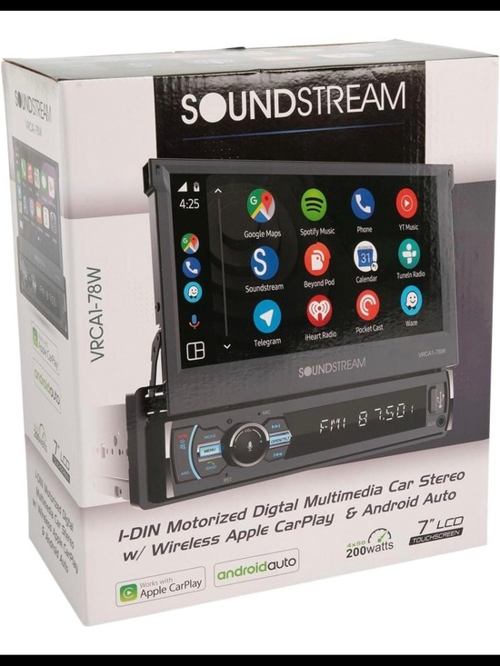 soundstream Other - VRC-A1-78W Black 1-DIN Motorized Digital Multimedia Car Stereo w/ 7" LCD